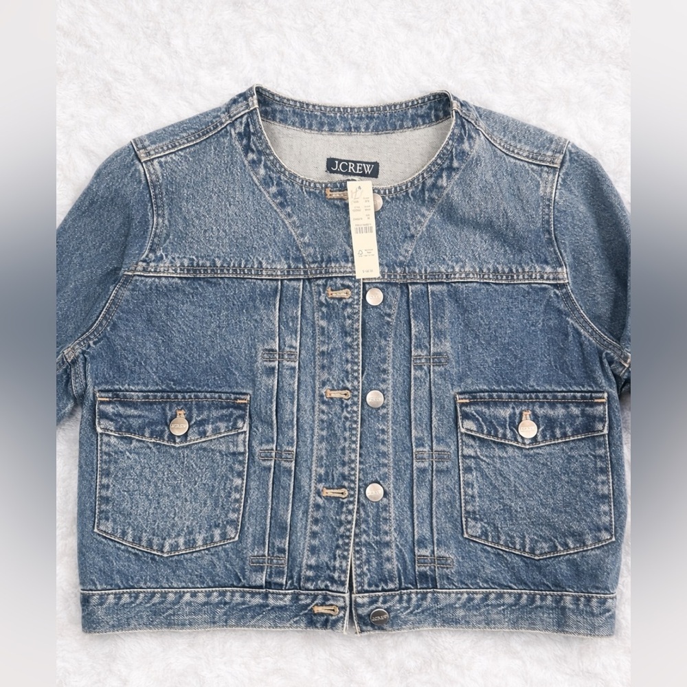 J. Crew Classic Blue Denim Jean Jacket - Picture 3 of 5